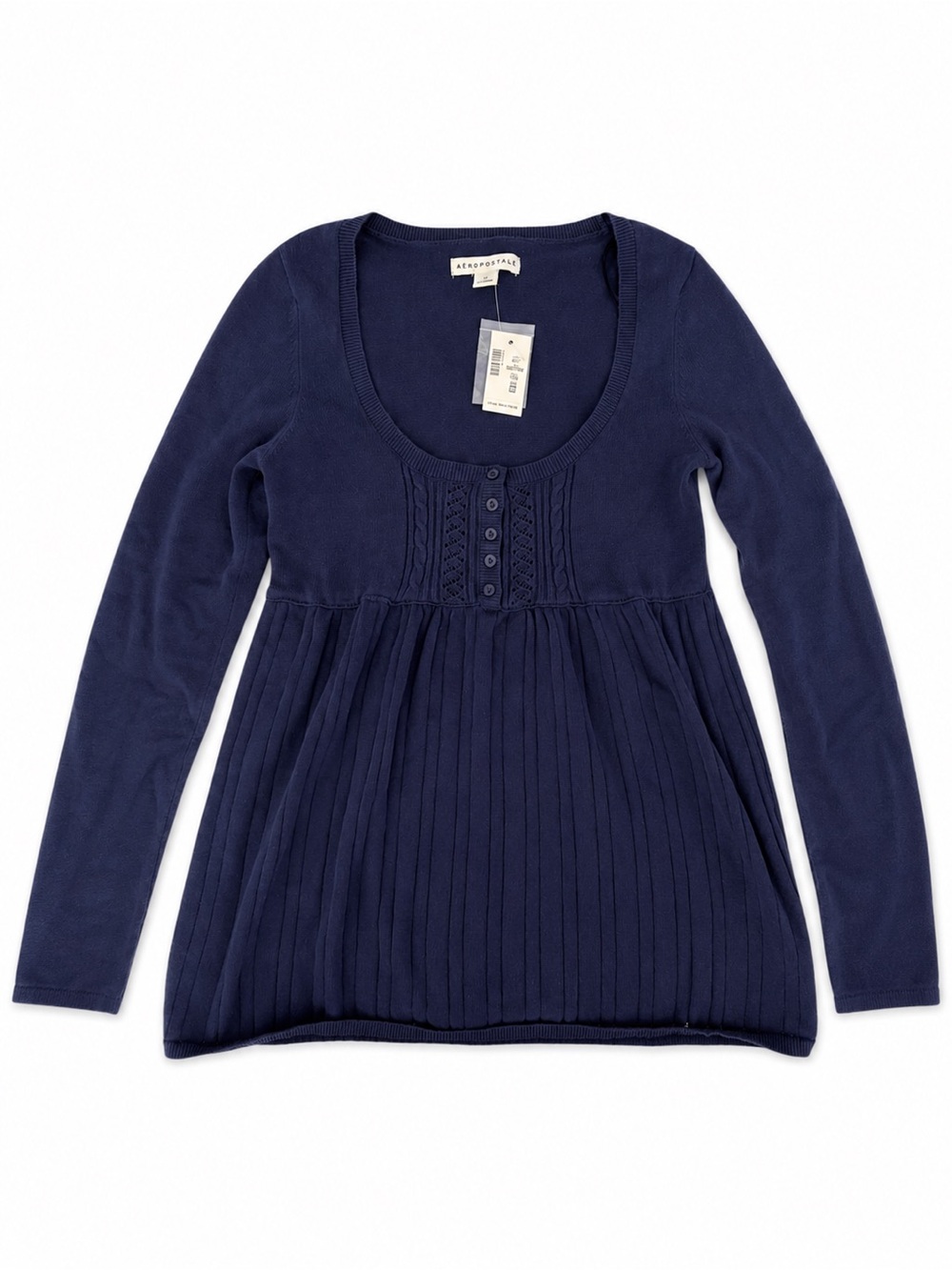 Aeropostale navy blue baby doll long sleeve